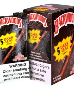 Backwoods Dark Leaf Cigars pack and display box