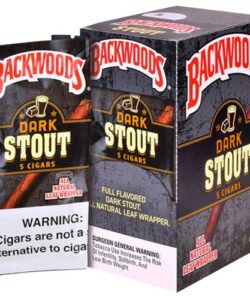 Backwoods Dark Stout cigars box and individual 5-pack pouch