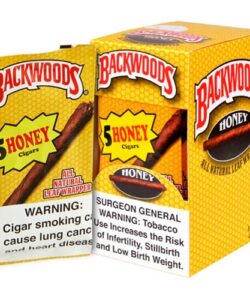 Backwoods Honey All Natural Leaf Wrapper Cigars 5-pack pouch and display box