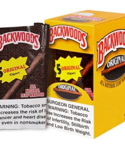 Backwoods Original All Natural Leaf Wrapper cigars single pouch and retail display box