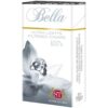 Bella Silver Ultra Light 100s filtered cigars pack featuring a white box with a silver orchid design and gold accents.