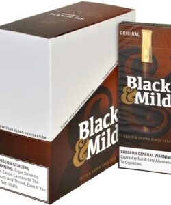Black & Mild Original Plastic Tip cigars display box and individual pack