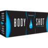 Body Shot Trance Filtered Cigars black carton box with blue droplet design, 10 packs of 20 cigars.