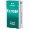 Teal pack of Cheyenne Extreme Menthol filtered cigars with an eagle logo and mountain silhouette.