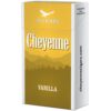 Pack of Cheyenne Vanilla Filtered Cigars featuring yellow branding, eagle logo, and mountain silhouette.