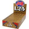 Job Gold 1.25 rolling papers display box filled with individual gold cigarette paper packs.