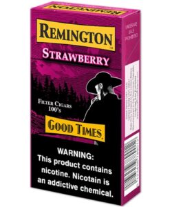Pack of Remington Strawberry Filter Cigars 100's by Good Times