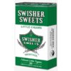 Swisher Sweets Menthol Filtered Little Cigars pack of 20 in a green and white box.