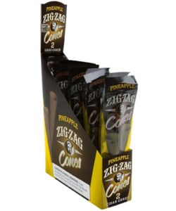 Display box of Zig-Zag Pineapple 2 Cigar Cones packs