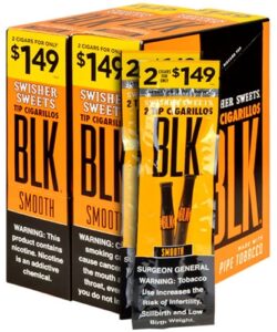 Swisher Sweets BLK Tip Cigarillos Smooth
