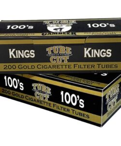 Gambler Tube Cut Gold cigarette filter tubes, 200-count box
