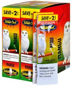White Owl Mango Cigarillos, box of 30 foil pouches of 2
