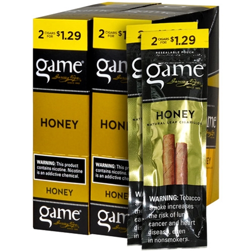 game_honey_cigarillos_box_of_60 Game Honey Cigarillos, box of 30 foil pouches of 2