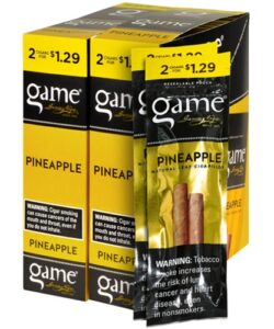 Game Pineapple Cigarillos, box of 30 foil pouches of 2