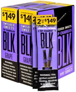 Swisher Sweets BLK Tip Cigarillos Grape
