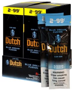 Dutch Masters Blue Dream Fusion Cigarillos, box of 30 foil pouches of 2