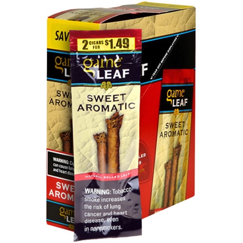 game_leaf_sweet_aromatic_cigarillos_box_of_30 Game Leaf Sweet Aromatic Cigarillos, box of 15 foil pouches of 2