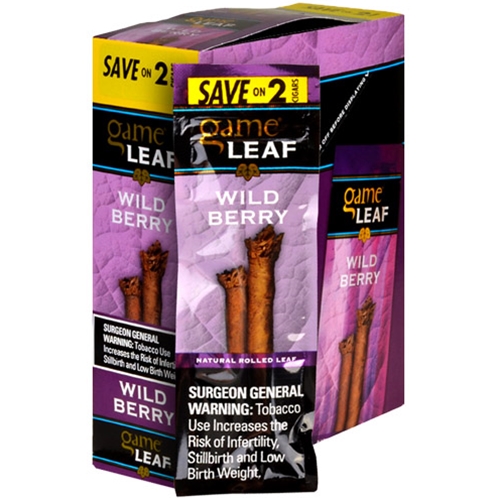 game_leaf_wild_berry_cigarillos_box_of_30 Game Leaf Wild Berry Cigarillos, box of 15 foil pouches of 2