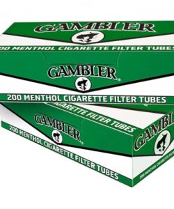 Gambler Menthol cigarette filter tubes, 200-count box