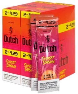Dutch Masters Sunset Dream Cigarillos, box of 30 foil pouches of 2