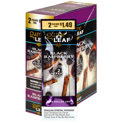 game_leaf_black_raspberry_cigarillos_box_of_30 Game Leaf Black Raspberry Cigarillos, box of 15 foil pouches of 2