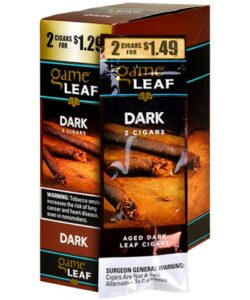 Game Leaf Dark Cigarillos, box of 15 foil pouches of 2