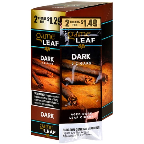 game_leaf_dark_cigarillos_box_of_30 Game Leaf Dark Cigarillos, box of 15 foil pouches of 2