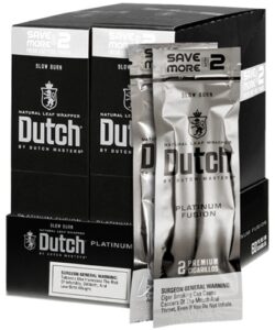 Dutch Masters Platinum Fusion Cigarillos, box of 30 foil pouches of 2