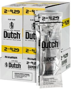 Dutch Masters Diamond Fusion Cigarillos, box of 30 foil pouches of 2