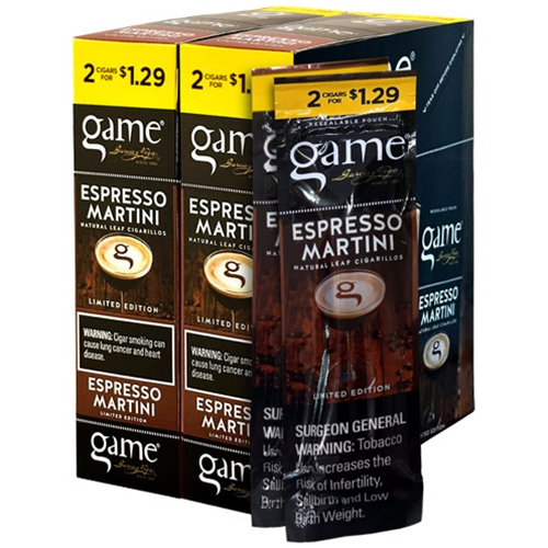 game_espresso_martini_cigarillos_box_of_60 Game Espresso Martini Cigarillos, box of 30 foil pouches of 2