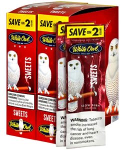 White Owl Sweet Cigarillos, box of 30 foil pouches of 2