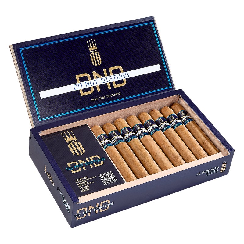 alec-bradley-do-not-disturb-robusto-cigars-7ym-pm-1000-open Alec Bradley Do Not Disturb Robusto cigars, box of 16
