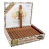 Open box of 25 Arturo Fuente Seleccion Privada #1 natural wrapper cigars with one standing upright.