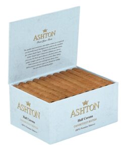 Ashton Half Corona Connecticut (Blue Box) cigars, box of 50