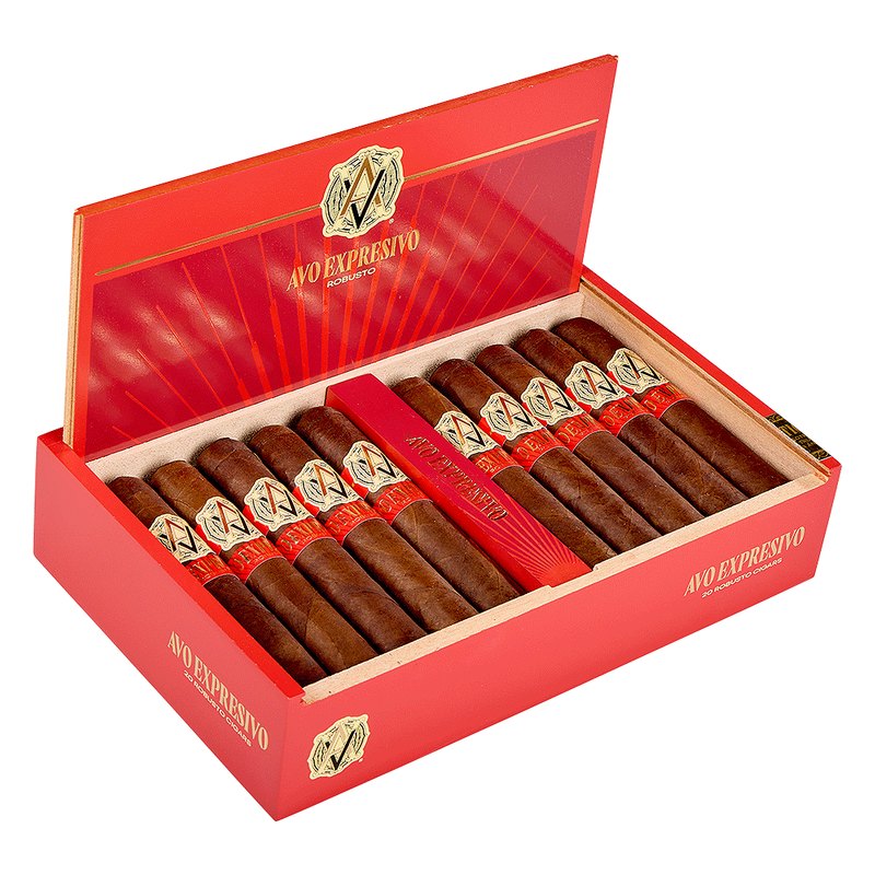avo-expresivo-robusto-cigars-aep-pm-1000-open AVO Expresivo Robusto cigars, box of 20