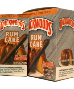 Backwoods Limited Edition Rum Cake cigars 5-pack pouch and display box