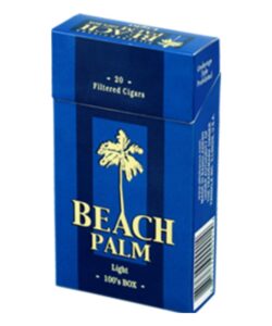 Blue pack of Beach Palm Light 100's filtered cigars
