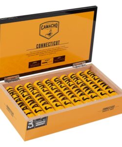 Camacho Connecticut Cigars - Robusto Tubo (5.0" x 50) – Box of 20