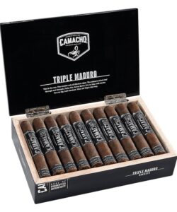 Camacho Triple Maduro Robusto cigars, box of 20