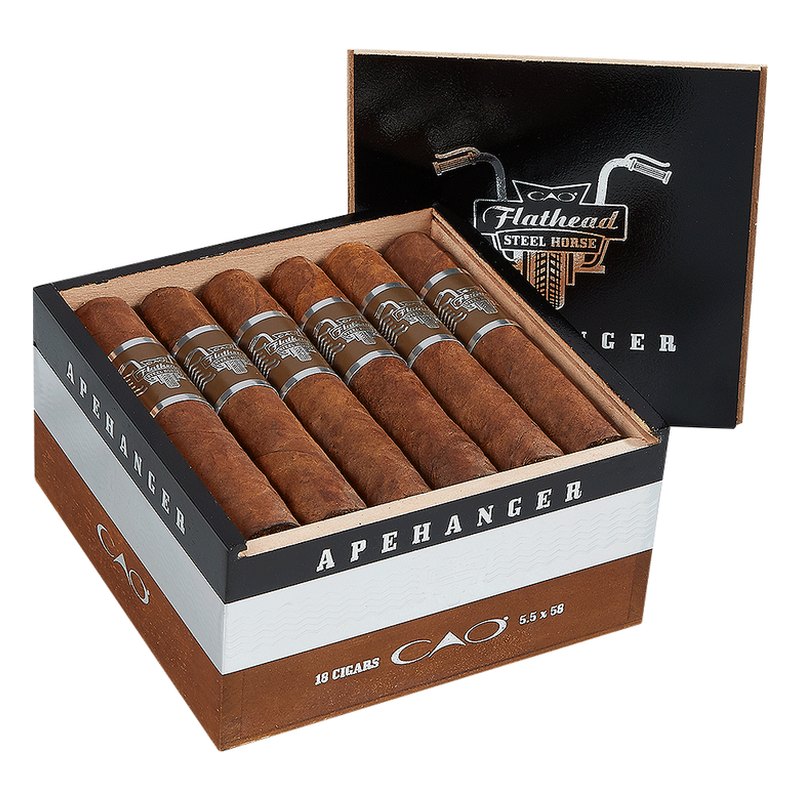 cao-flathead-steel-horse-apehanger-cigars-flu-pm-1016 CAO Flathead Steel Horse Apehanger cigars, box of 20