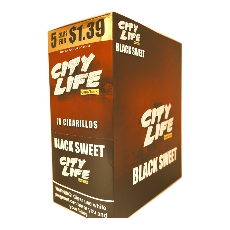City Life Black Sweet Cigarillos City Life Black Sweet cigarillos box
