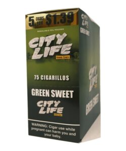 City Life Green Sweet cigarillos box