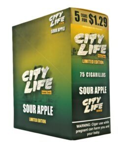 City Life Sour Apple cigarillos box