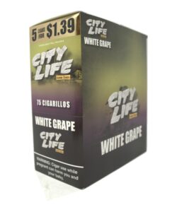 City Life White Grape cigarillos box