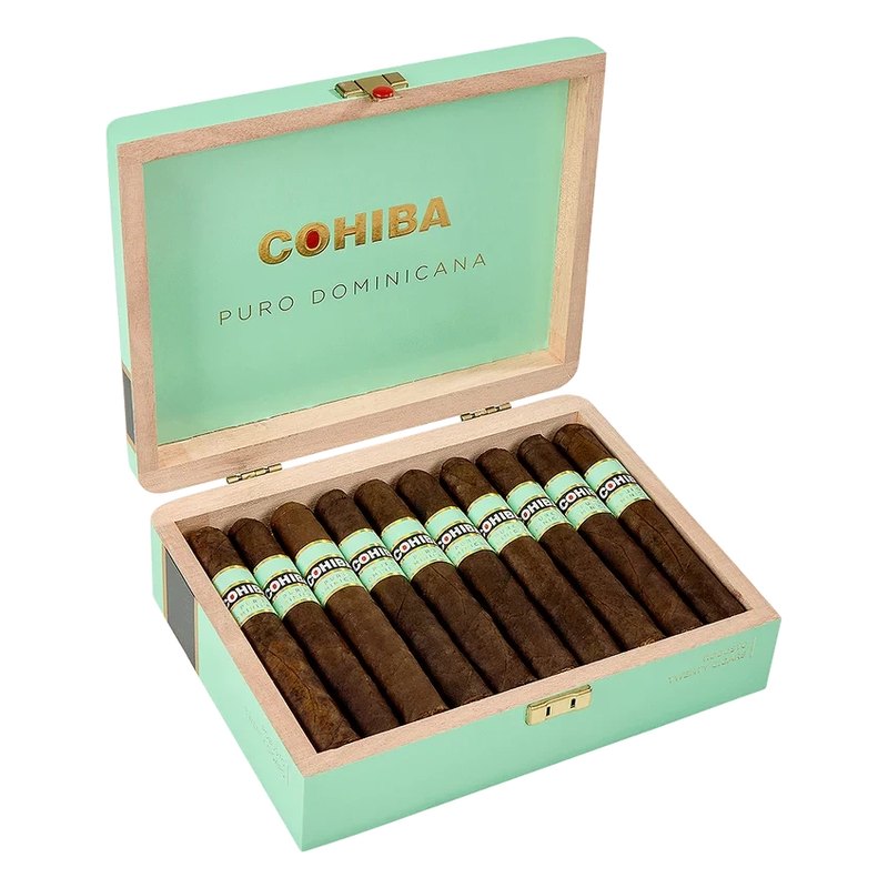 cohiba-puro-dominicana-robusto-cigars-cgb-pm-1018-open Cohiba Puro Dominicana Robusto cigars, box of 20