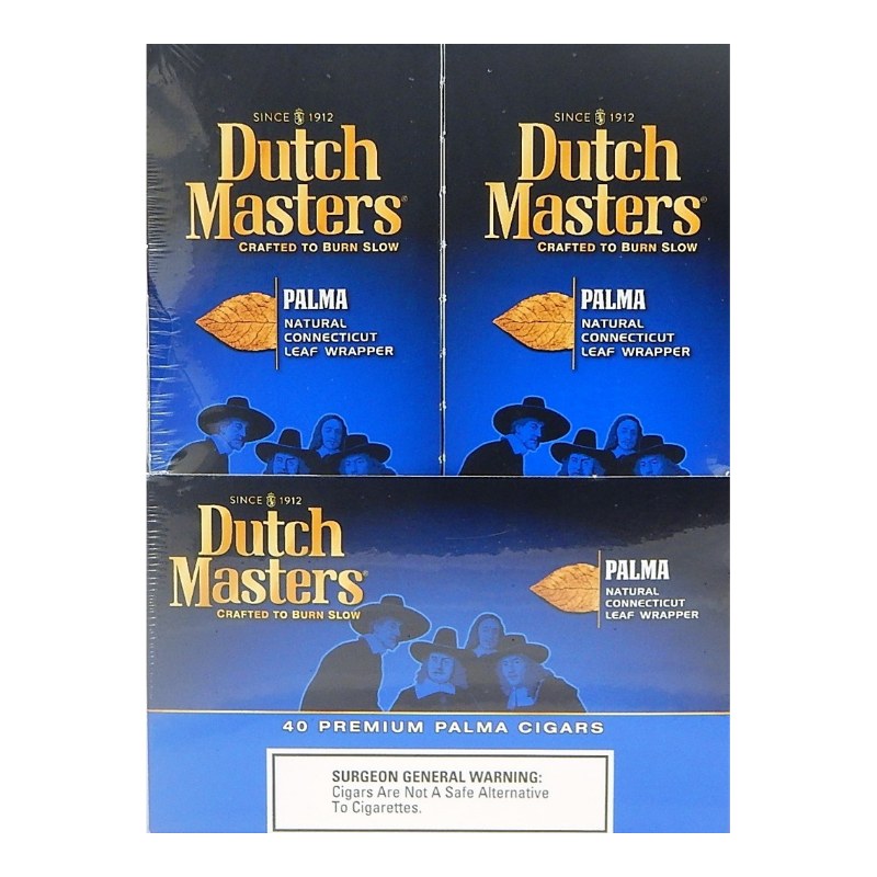 Dutch Masters Palma Cigars 20 Pouches of 2 Cigars (Total of 40 Cigars) Dutch Masters Palma Cigars, box of 20 pouches of 2 cigars