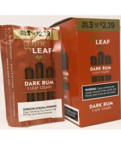 Game Leaf Cigarillos 3-Packs, Dark Rum