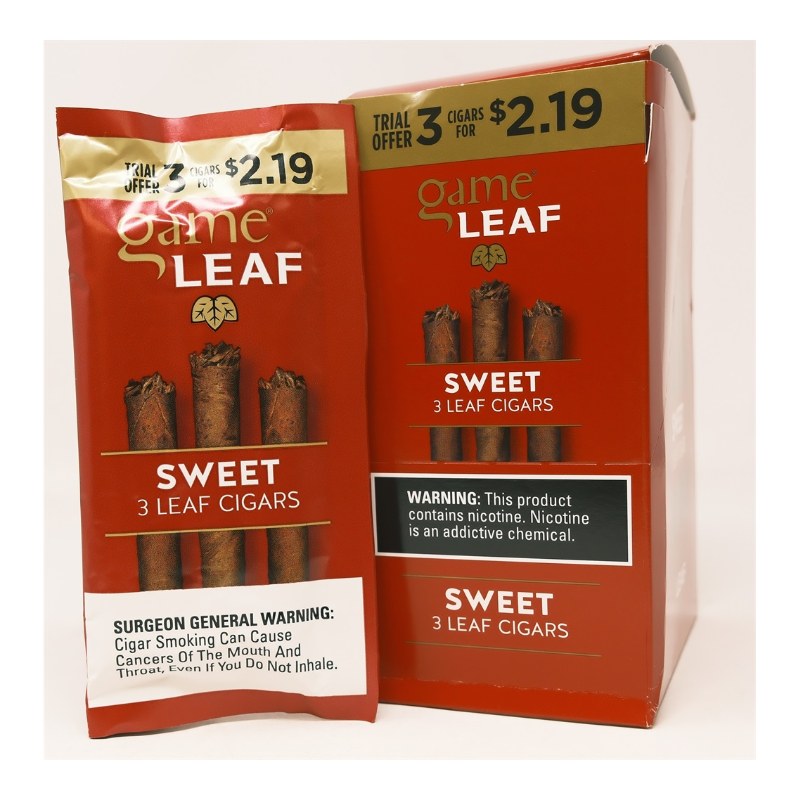 Game Leaf Cigarillos 3-Packs Sweet Game Leaf Cigarillos 3-Packs, Sweet