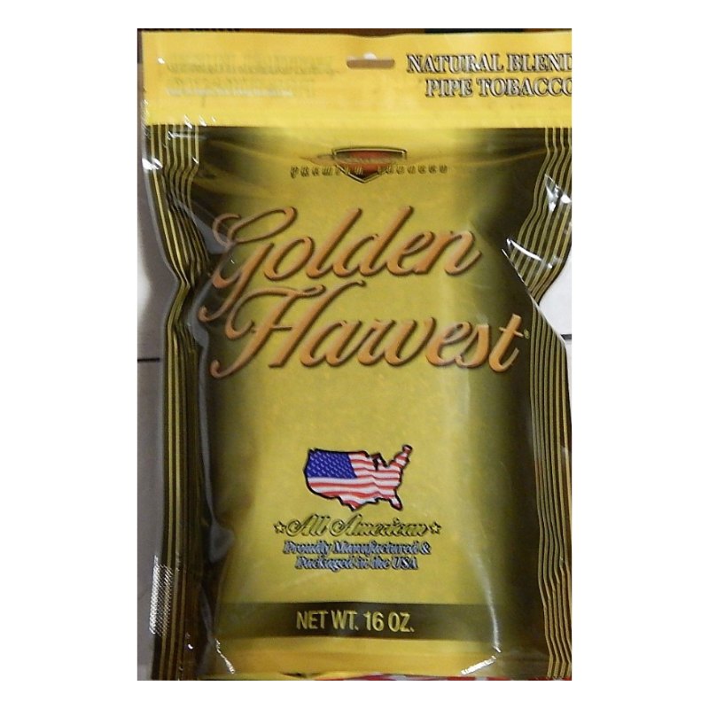 golden_harvest_gold_natural_pipe_tobacco Golden Harvest Natural Blend Pipe Tobacco 16 oz pouch