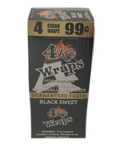Good Times 4K's Black Sweet Cigar Wraps box